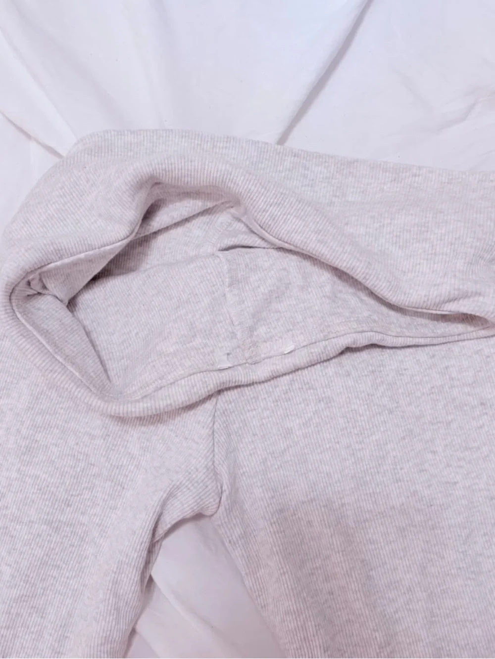 Cozy Heathered Ribbed Tank & Lounge Pants Set - Light Grey XS